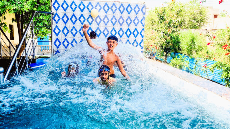 Swimming at Shreejee The Farm
