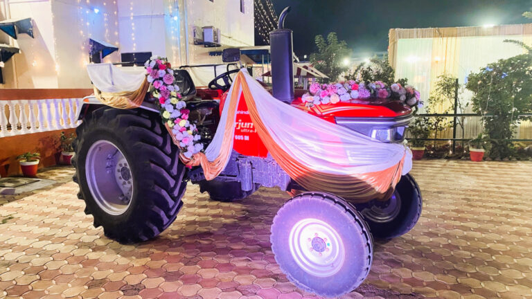 Tractor Wedding at Shreejee The Farm